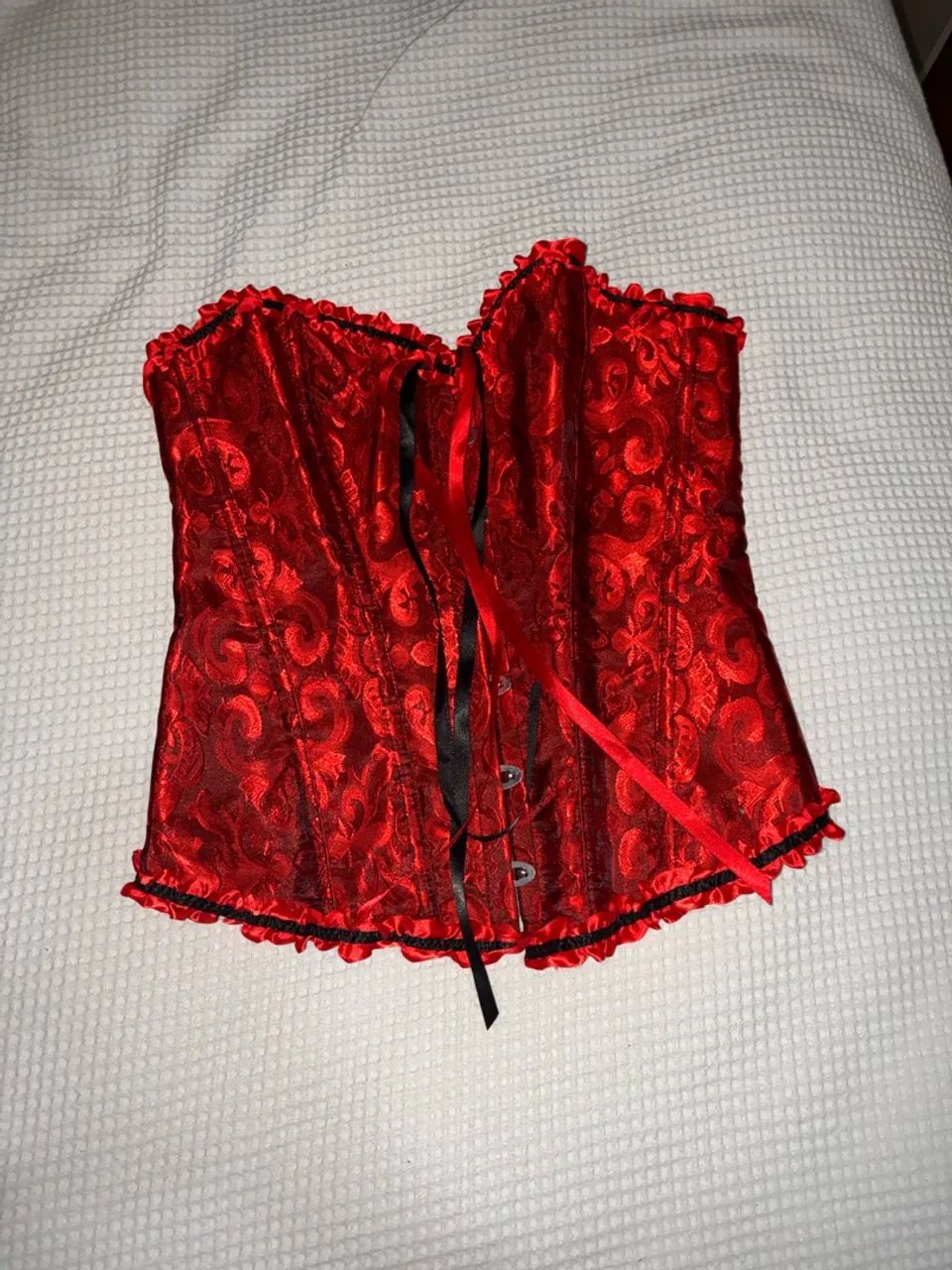 corset vermelho,tamanho P