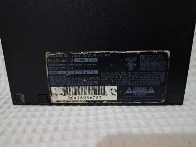 PLAYSTATION 2 SLIM PRETO SCPH 75001 23 MATRIX ORIGINAL LEITOR OK - Foto 3