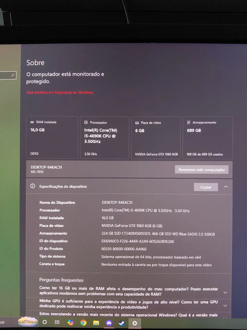PC Gamer Completo I5 + Gtx 1060 - Foto 4