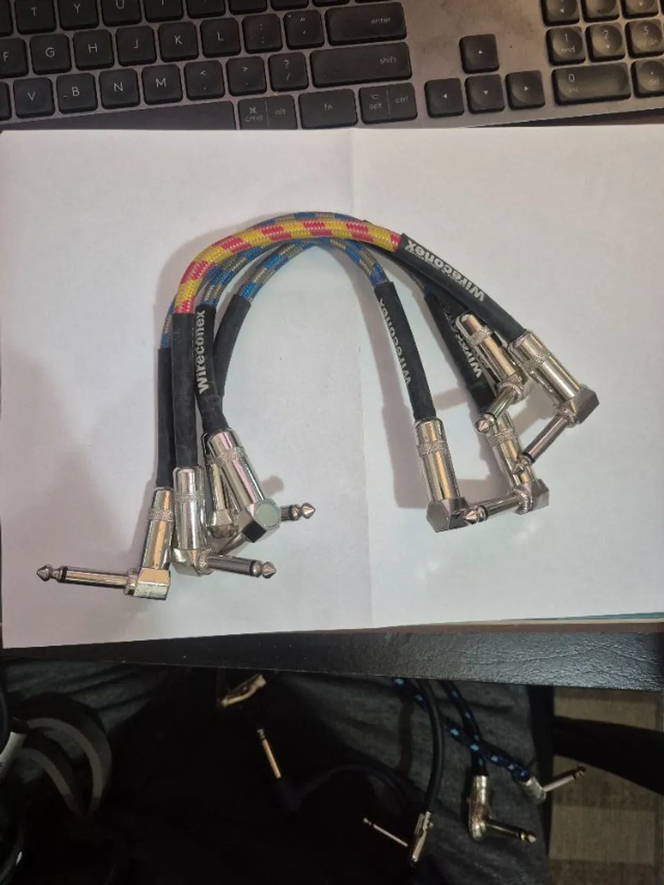 Kit 8 Cabos para pedais/pedal (patch cables)