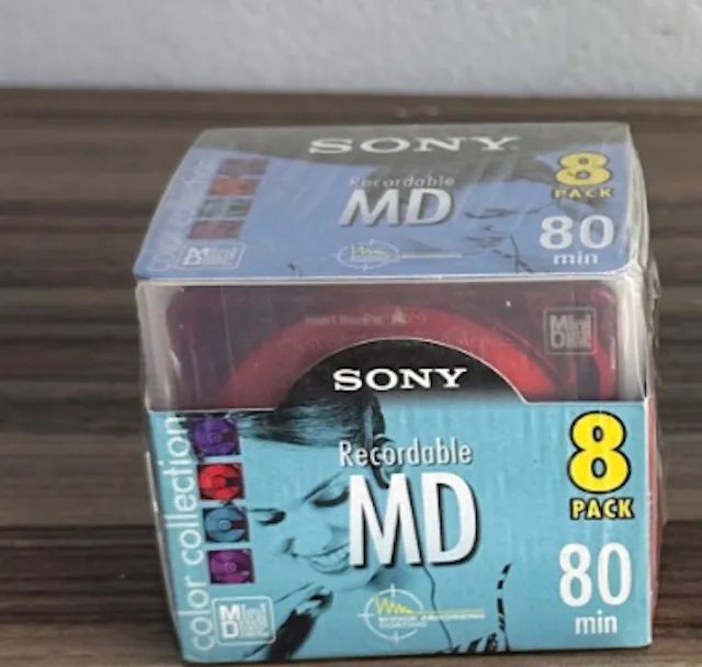 Sony Minidisk MD 80 min - caixa lacrada com 8 unidades