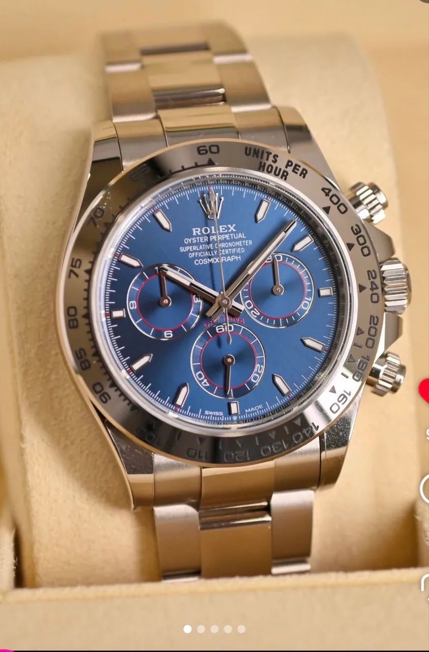 Vendo relógio Daytona chronograph blue automático base ETA  - Foto 5