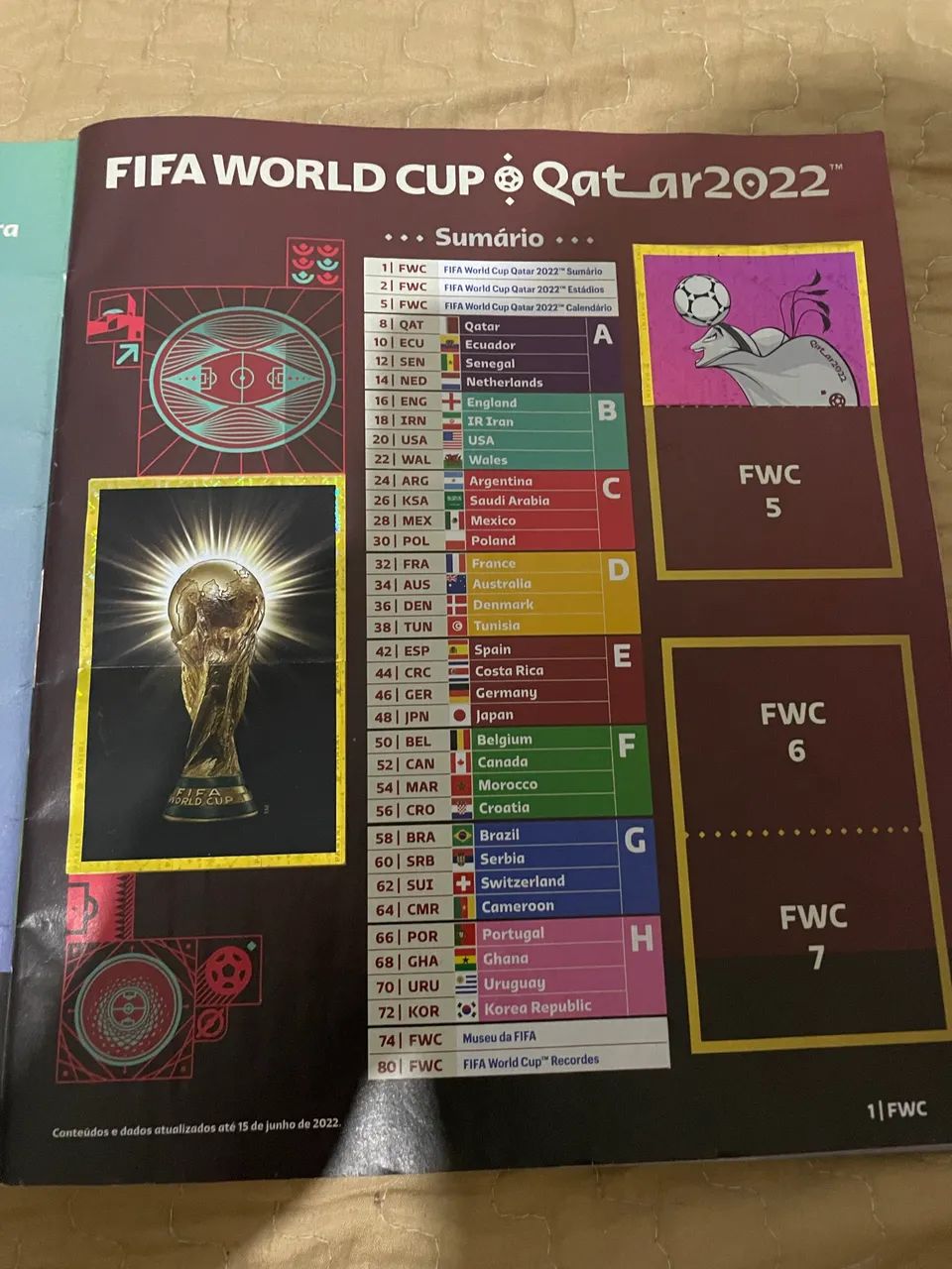 Álbum da copa do mundo 2022 incompleto  - Foto 6