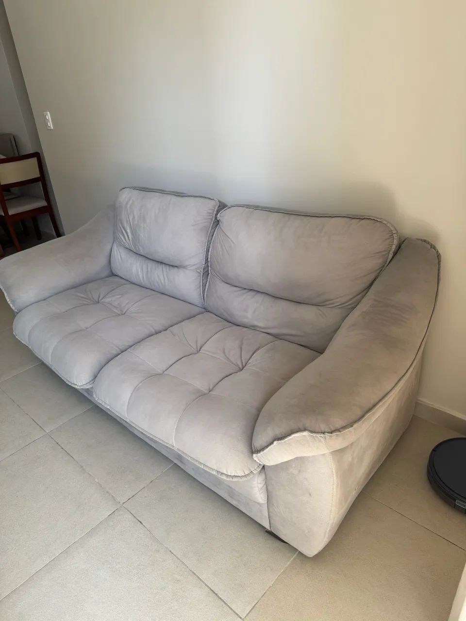 Sofá 3 lugares - veludo floyd estrela 210cm - Foto 2