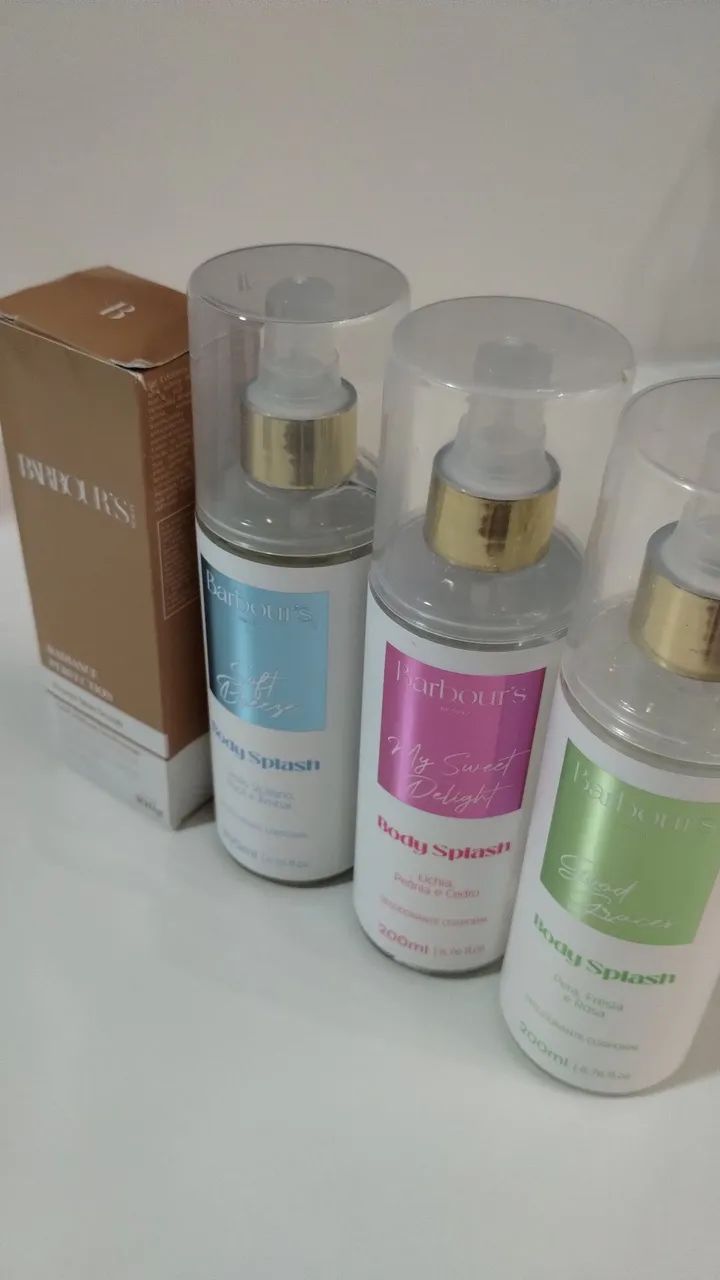 Kit Body Splash Barbour's e esfoliante para o rosto 