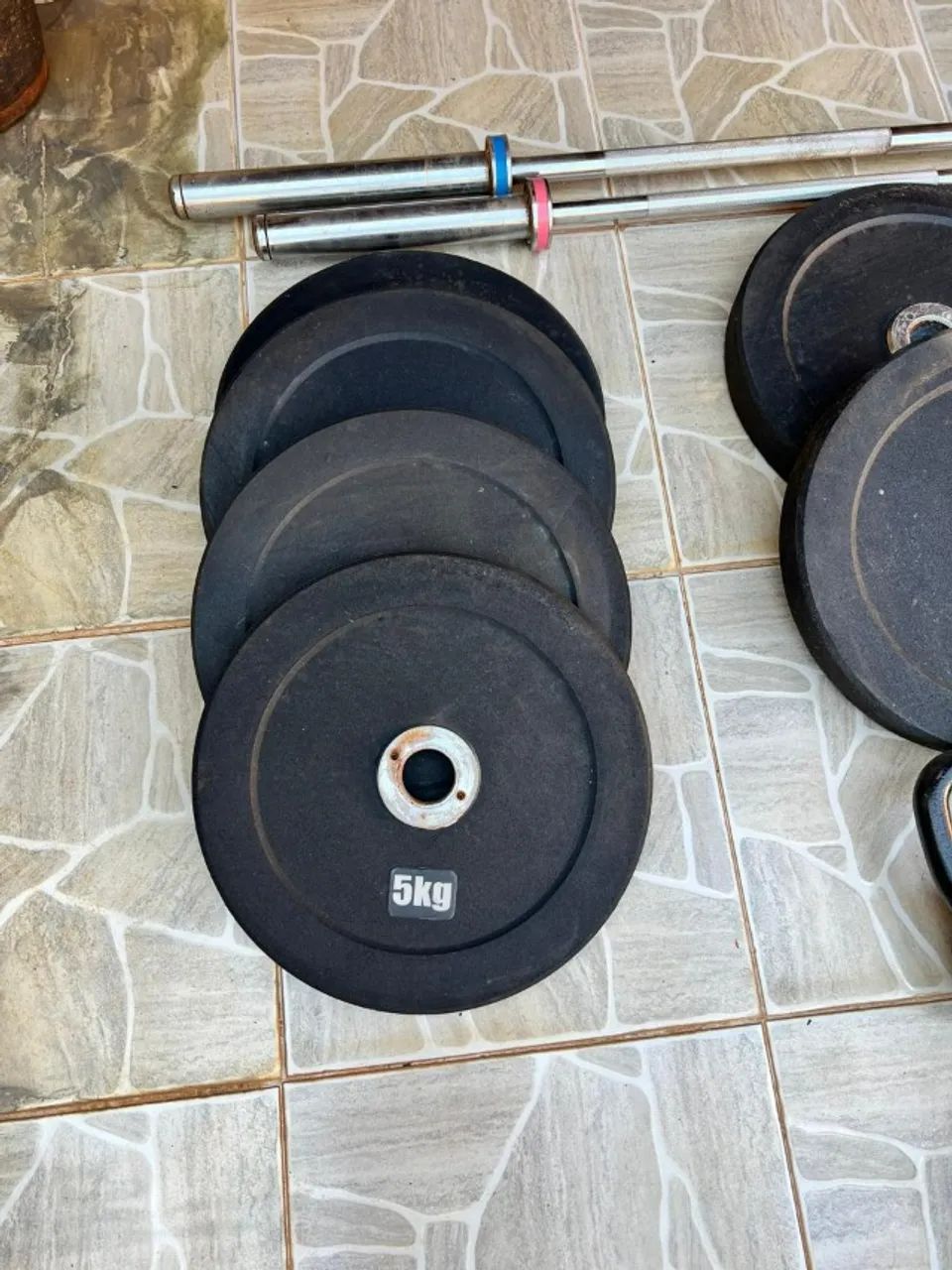 KIT ANILHAS, BARRAS, KATLEBEL, BOLA CROSSFIT - Foto 2