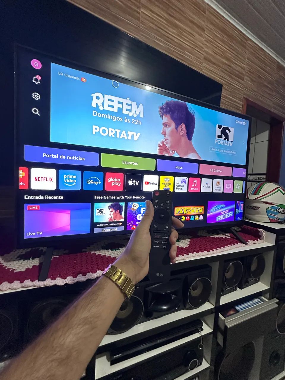 Tv LG 50 polegadas, controle mágic IA 