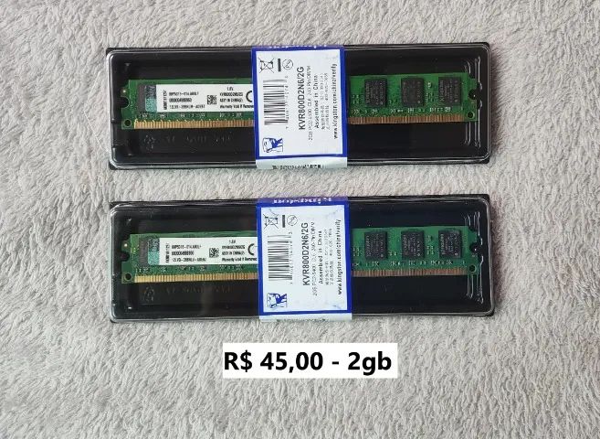 Memória DDR2 800mhz Pc AMD e Intel 2gb 45,00 - Foto 2