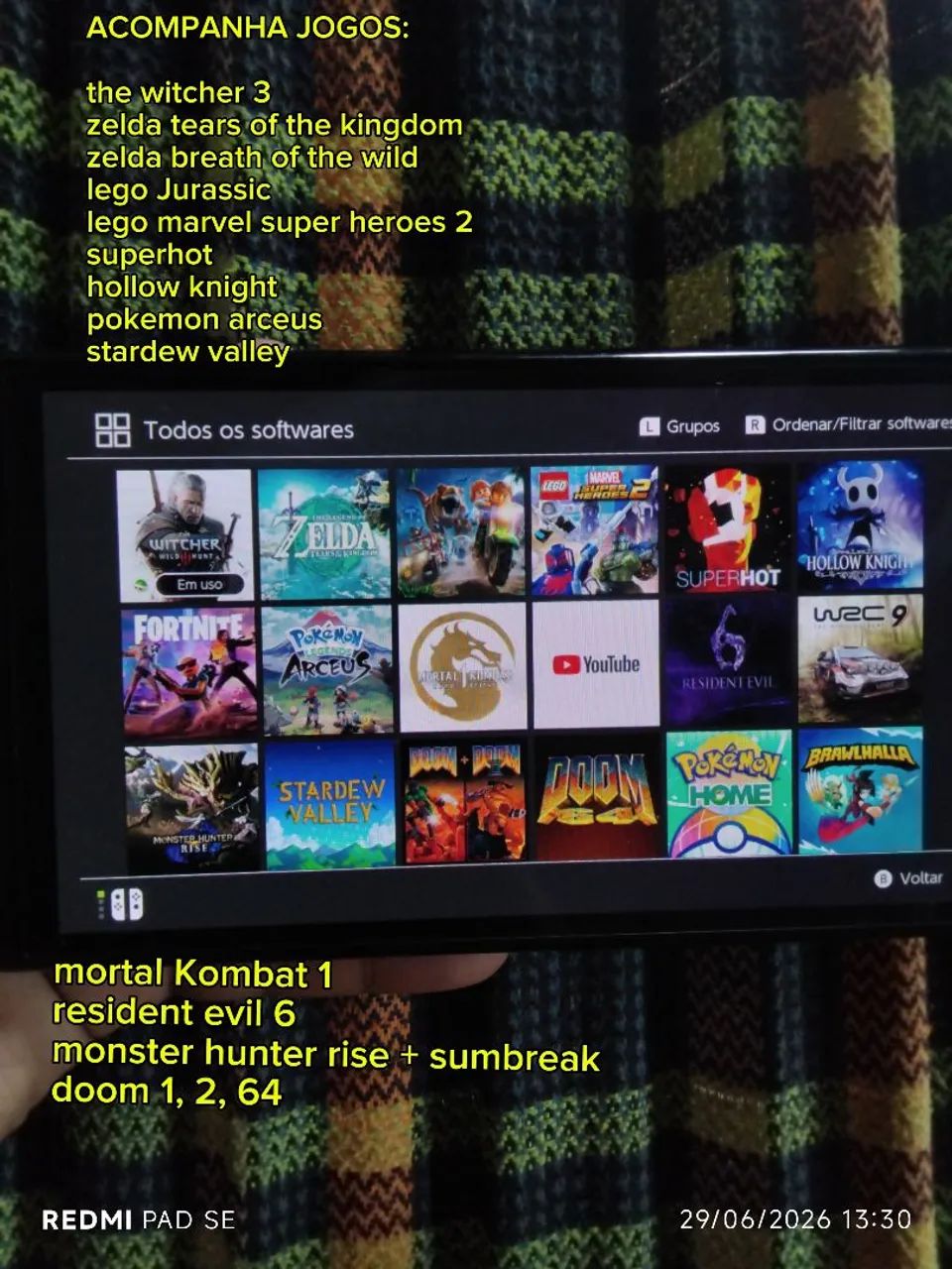 Nintendo switch oled novo + TV TCL 43 POLEGADAS  - Foto 2