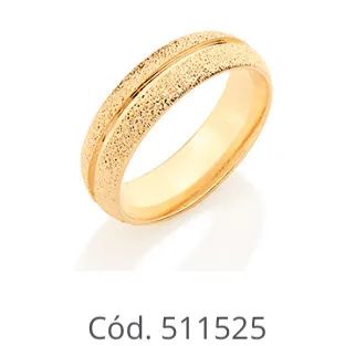 Aliança granitada banhada a ouro 18 k