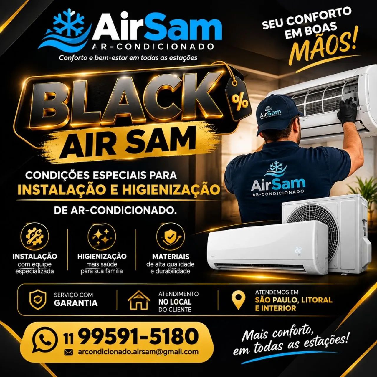 Promoção de instalação Ar-condicionado Split  - Foto 3