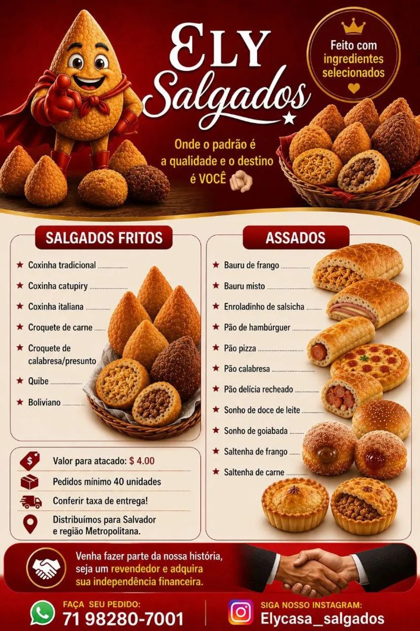 Salgados em Atacado e Varejo
