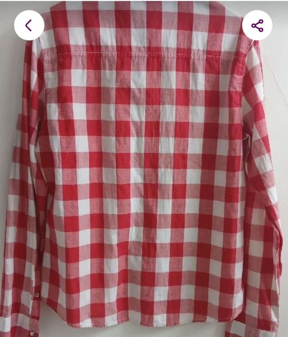 Camisa xadrez tamanho M  - Foto 2