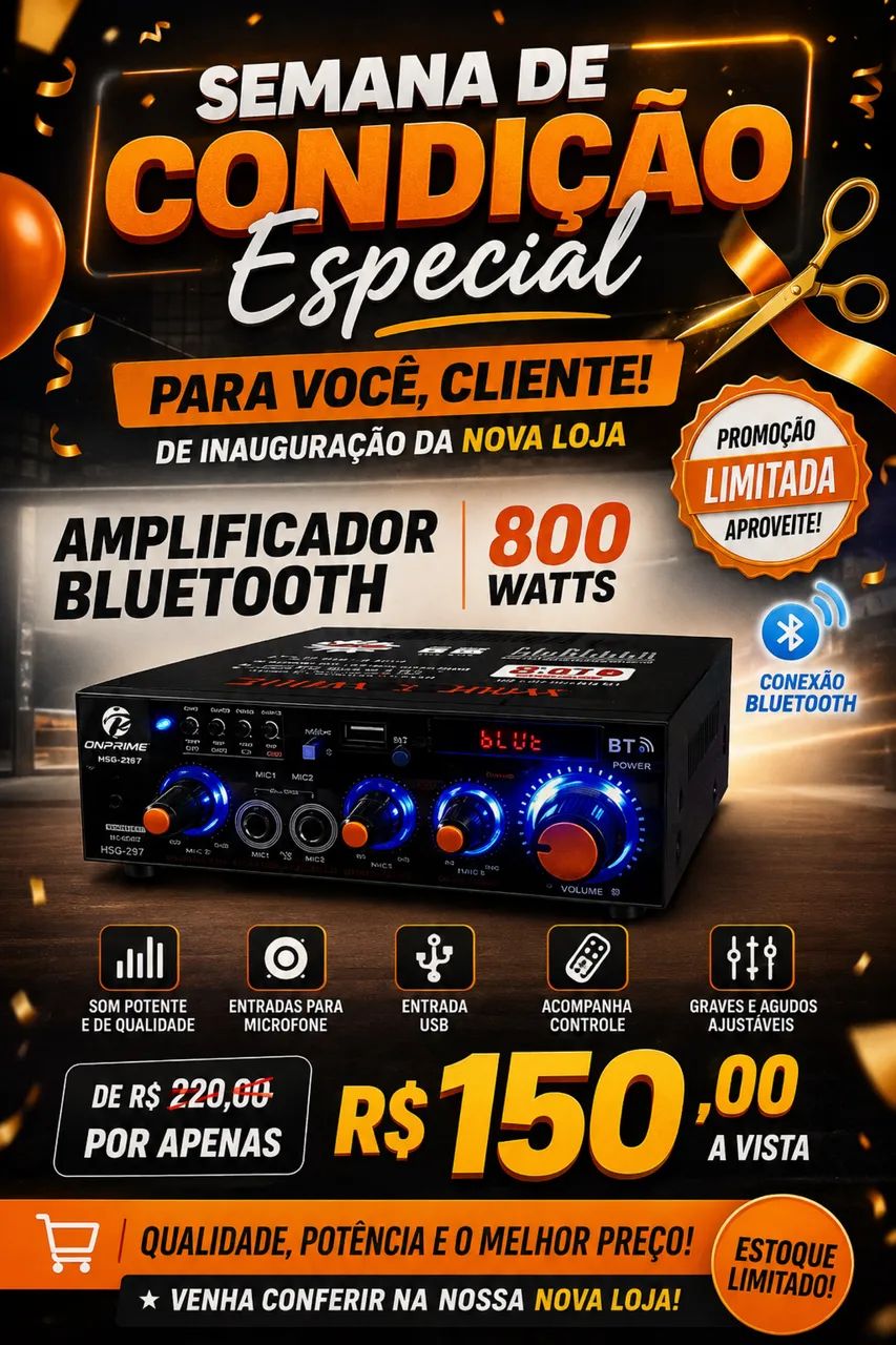 Amplificador Bluetooth 