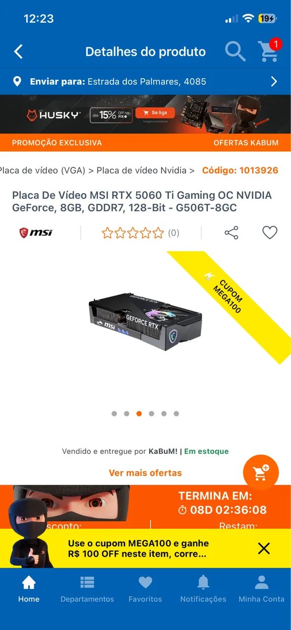 PLACA DE VÍDEO RTX 5060 TI MSI GAMING OC  - Foto 2