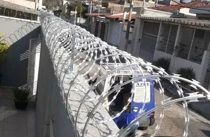 cerca concertina 45cm aço galvanizado ppa+acessorios 