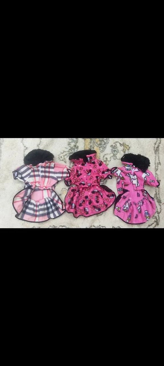 3 roupinhas pet para pequeno porte por 30 reais 