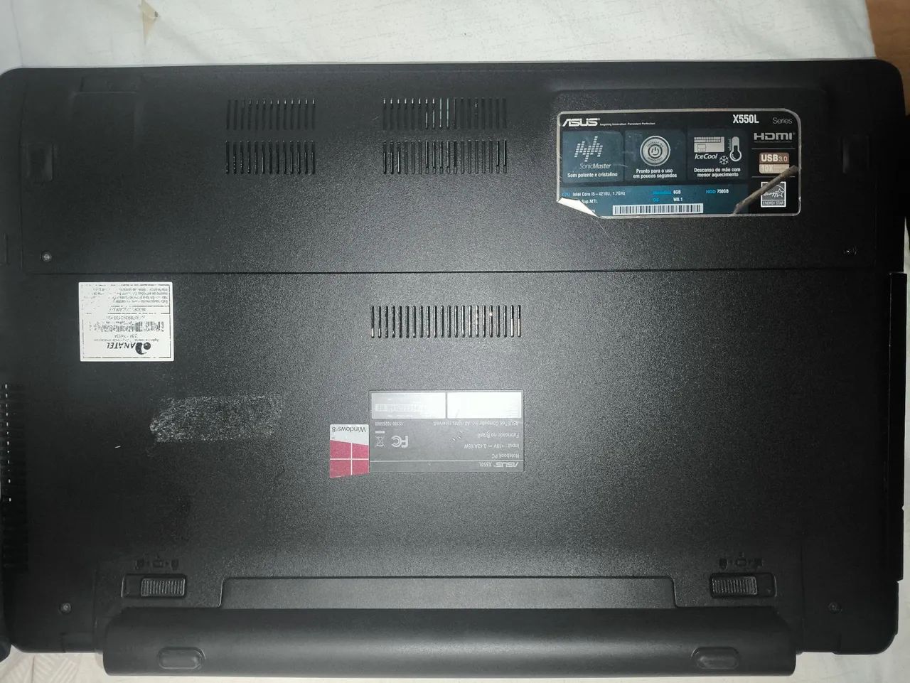 Noteboo ASUS X550L 10GB ram 256GB SSD Windows original - Foto 5