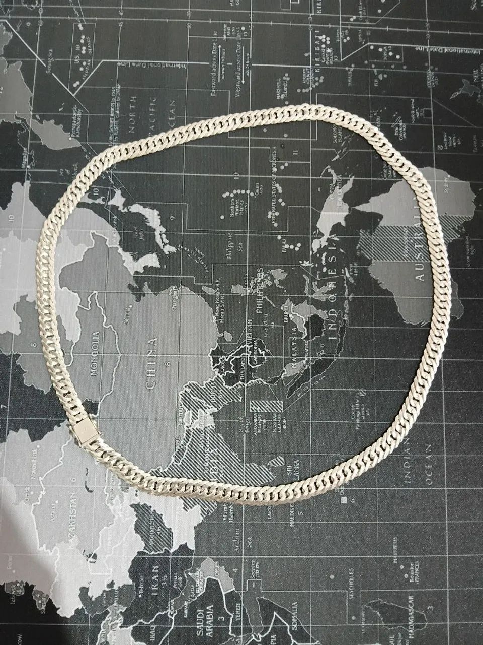 Corrente Prata 925 Elo Duplo 8mm 60cm