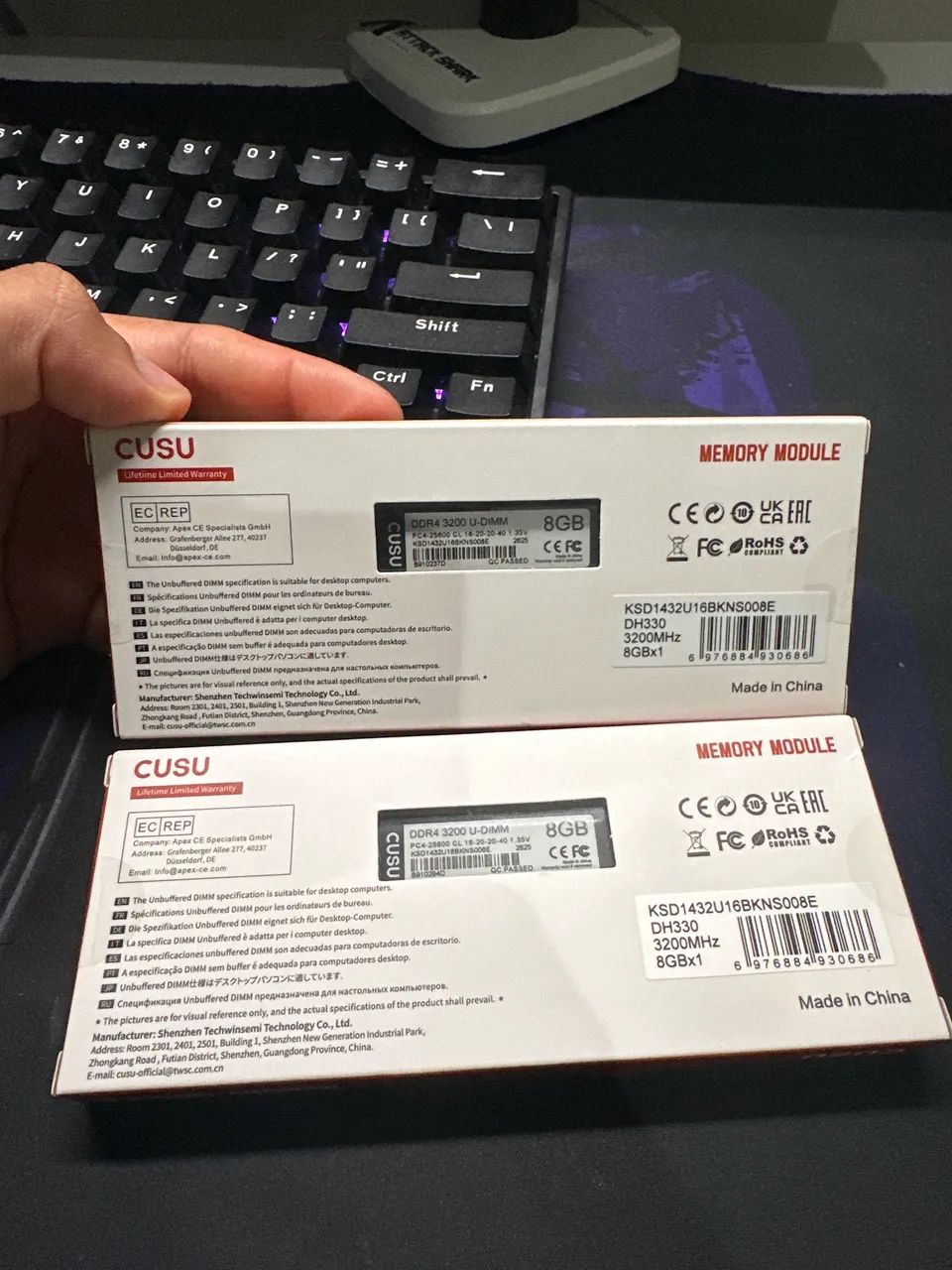 Ram 8gb Ddr4 novas 3200mhz Cusu - Foto 2