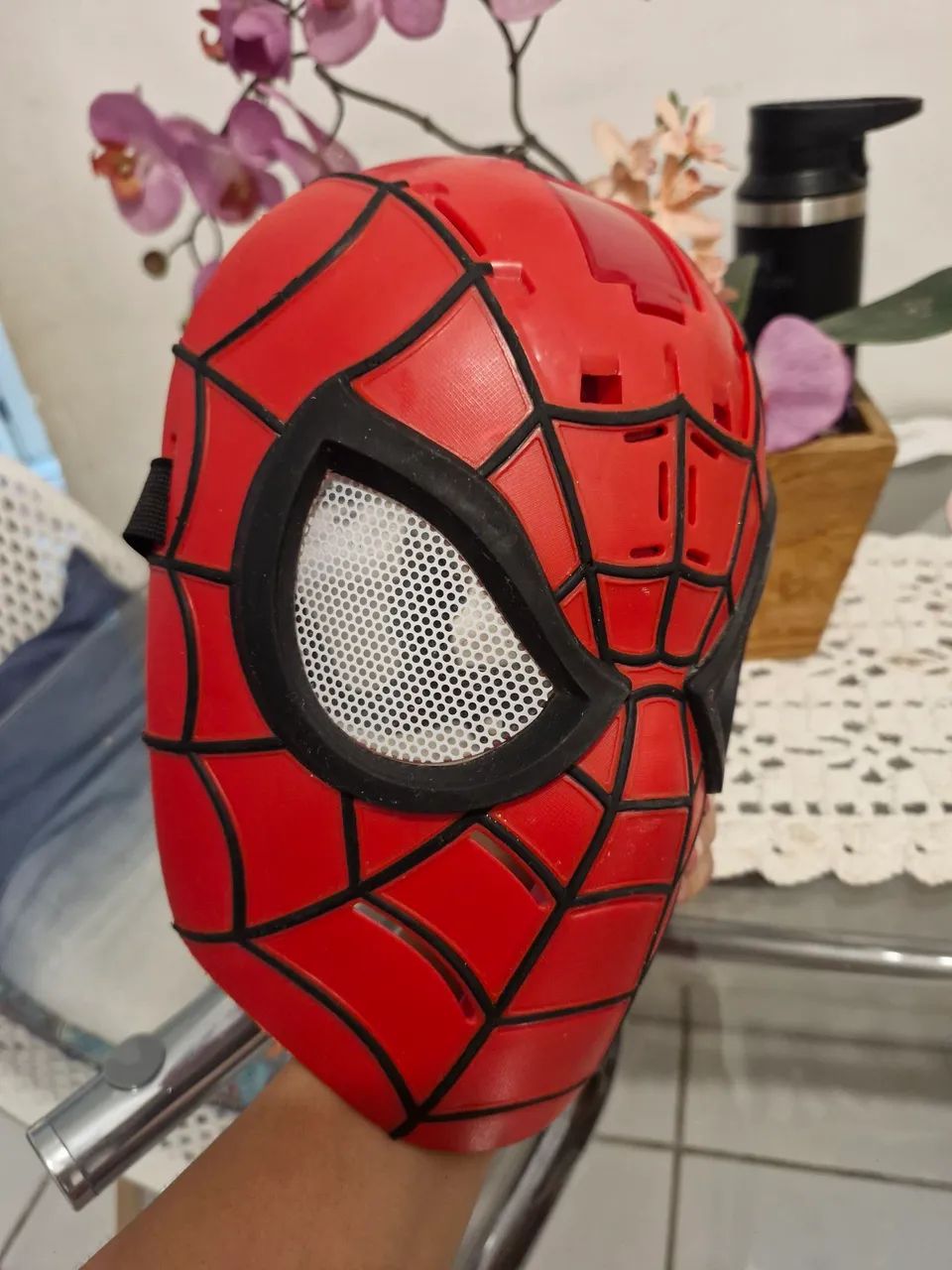 Máscara eletrônica Homem Aranha  - Foto 4