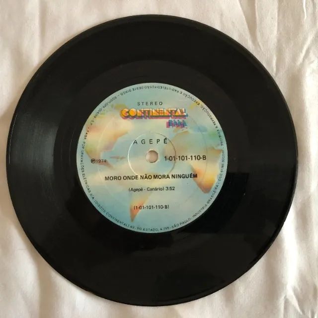 Agepê: Moro Onde Não Mora Ninguém (1974) Vinil Compacto - Foto 4