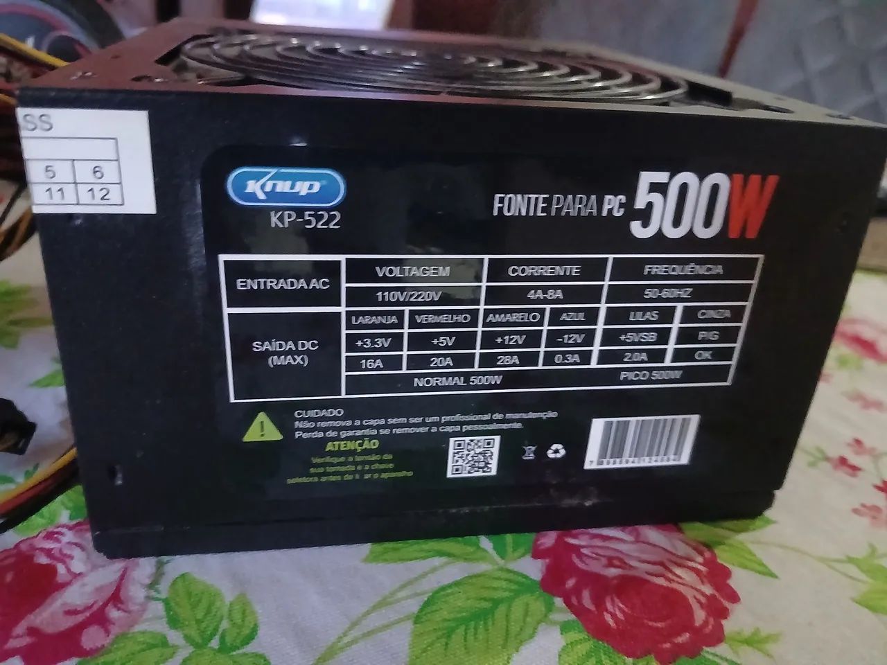 Fonte Real 500wts para Computador 