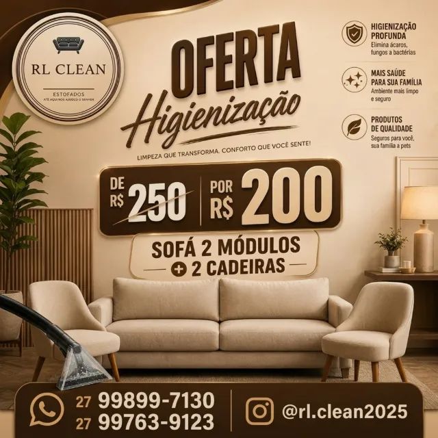 Higienização de estofados 