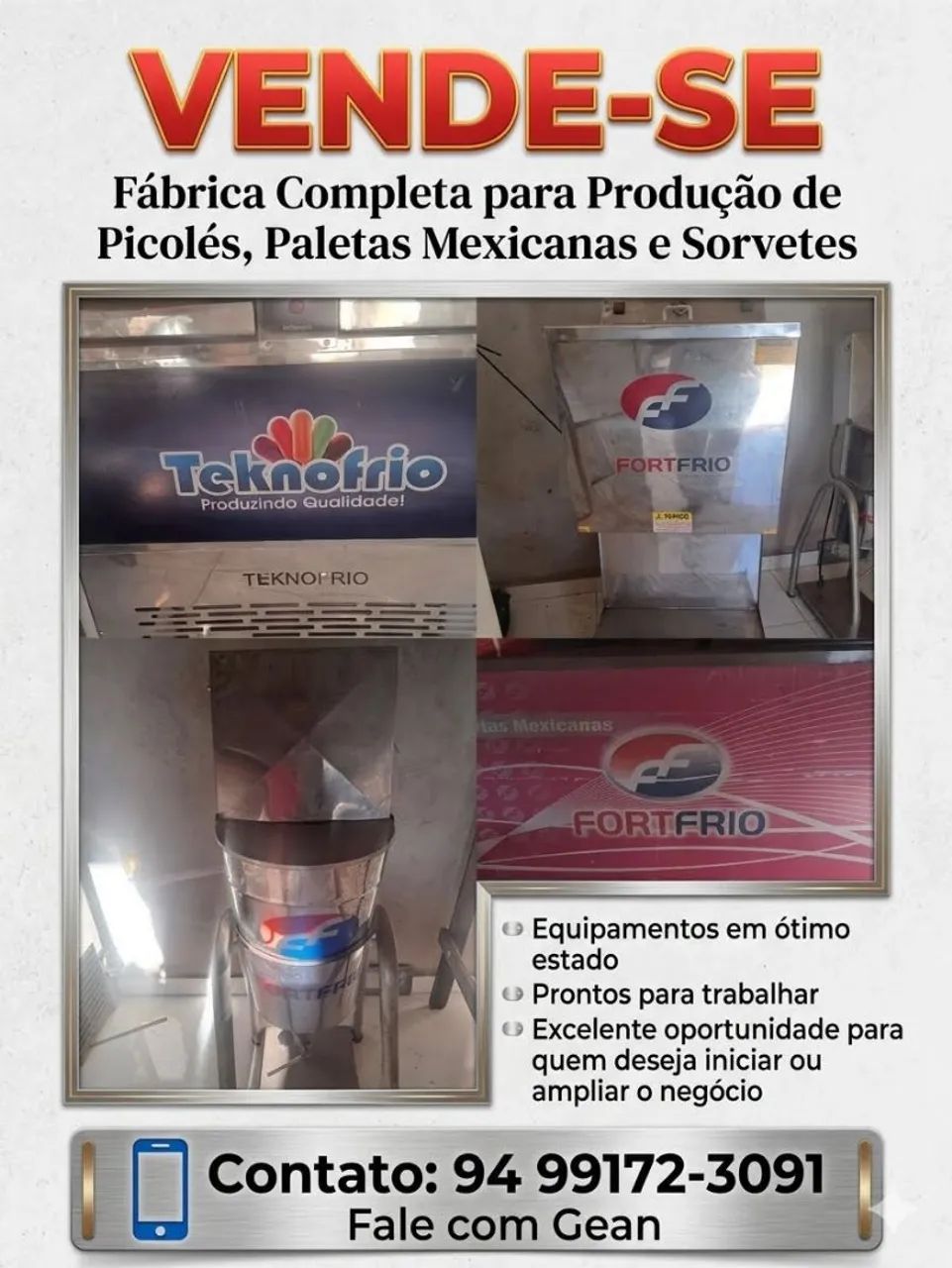 Maquinas para sorvete e picolé 