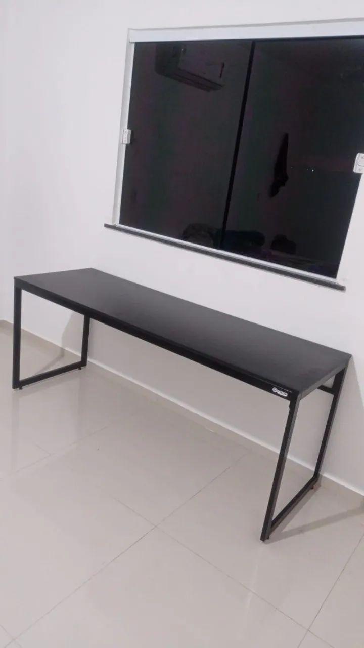 Mesa de Estudo Reforçada 1,80m NOVA Multiuso para Computador Notebook Home Office Birô - Foto 4
