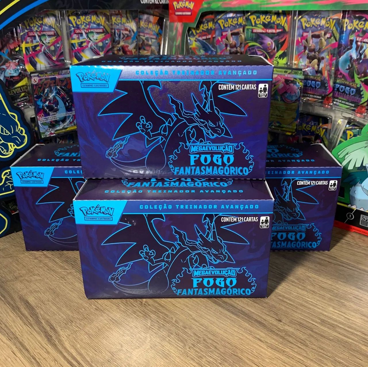 Pokémon TCG ME02 Fogo Fantasmagórico - Treinador Avançado/Elite Trainer Box/ETB