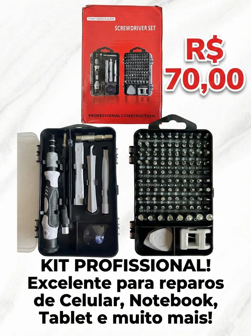 Kit 115 peças de ferramentas para reparo  - Foto 3