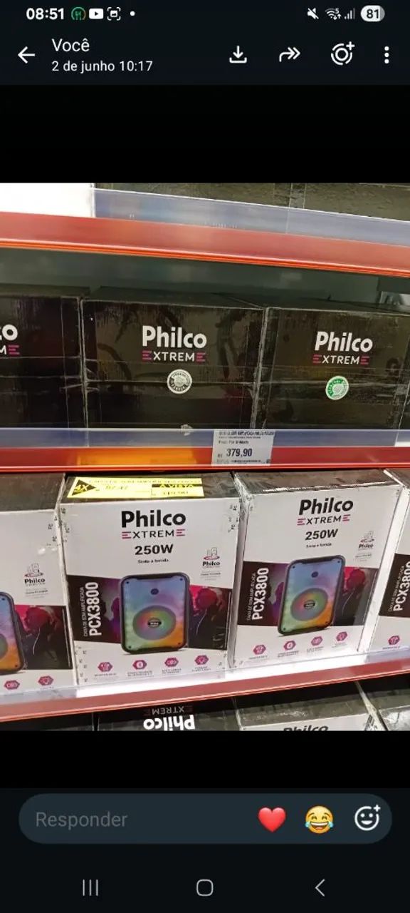 Caixa de som nova Philippe Top! - Foto 5