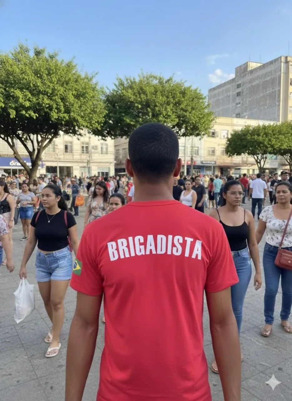 Camiseta de Brigadista Manga Curta - Foto 2