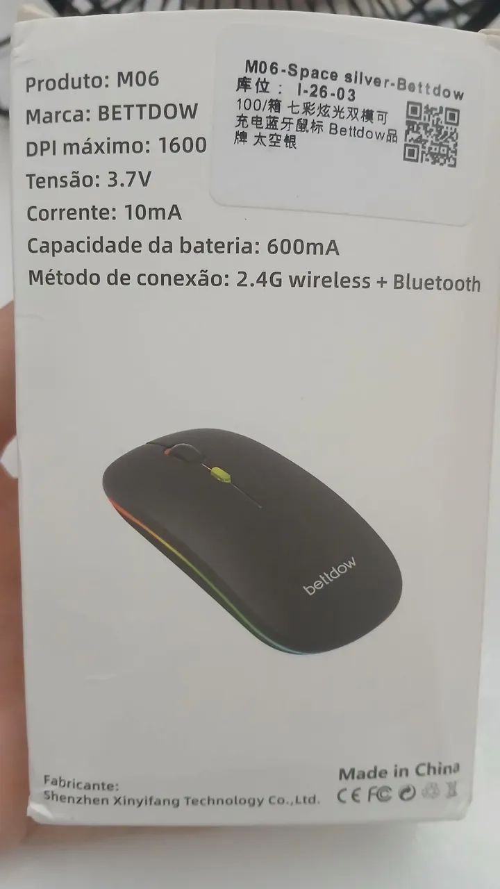 Mouse Bettdow sem fio recarregável - Foto 5