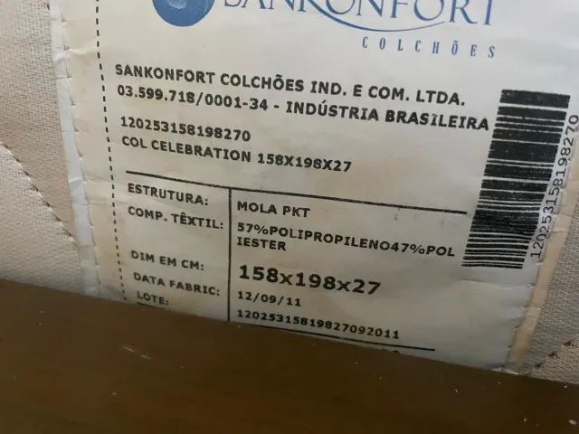 COLCHÃO QUEEN usado, marca SANKONFORT - Foto 3