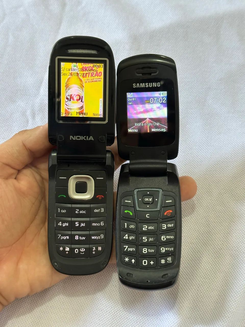 Lote 2 celulares Flip antigo 