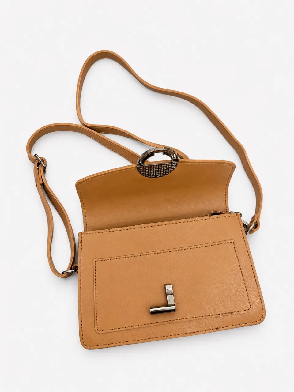 Bolsa marrom de ombro - Foto 2