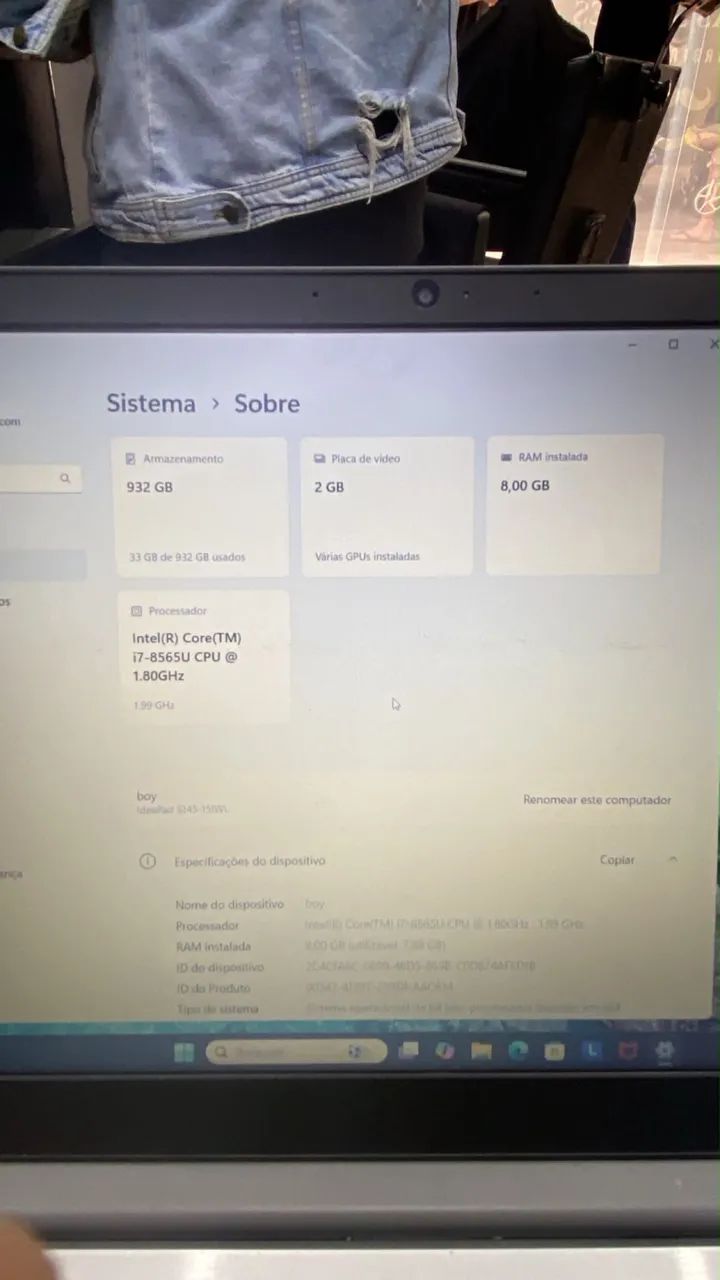 Notebook Lenovo - semi novo
