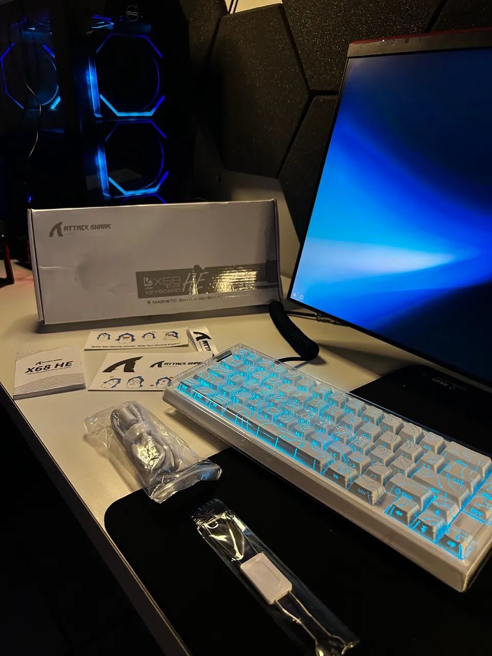 TECLADO MAGNÉTICO ATTACK SHARK X68 he (novo - Foto 4
