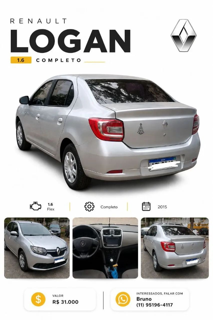 Renault Logan Expression Hi-flex 1.6 8V 4P 2015