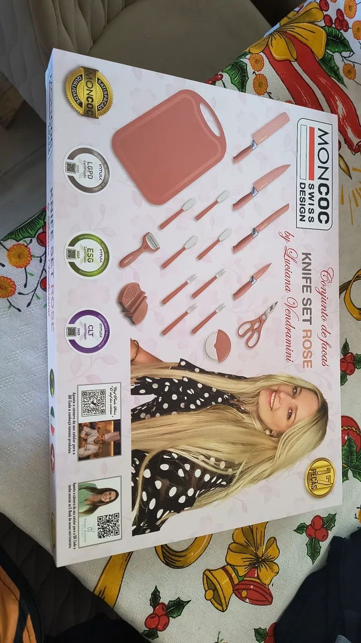 Conjunto de facas knife set rose - Utensílios Para Cozinha