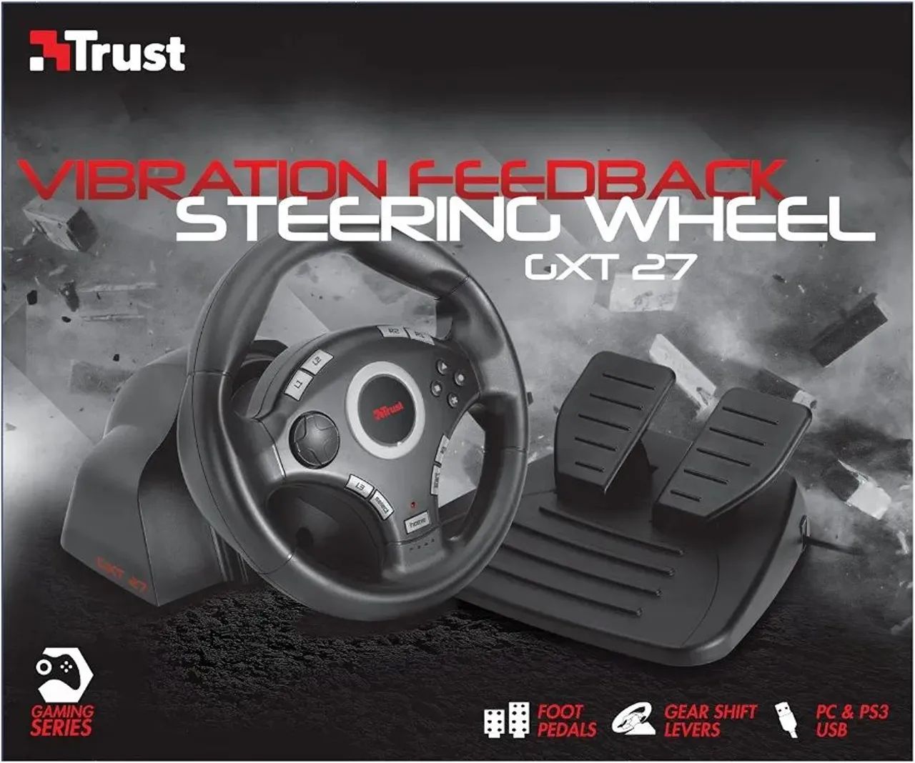 VOLANTE TRUST COM PEDAL GXT 27 FORCE STEERING WHEEL