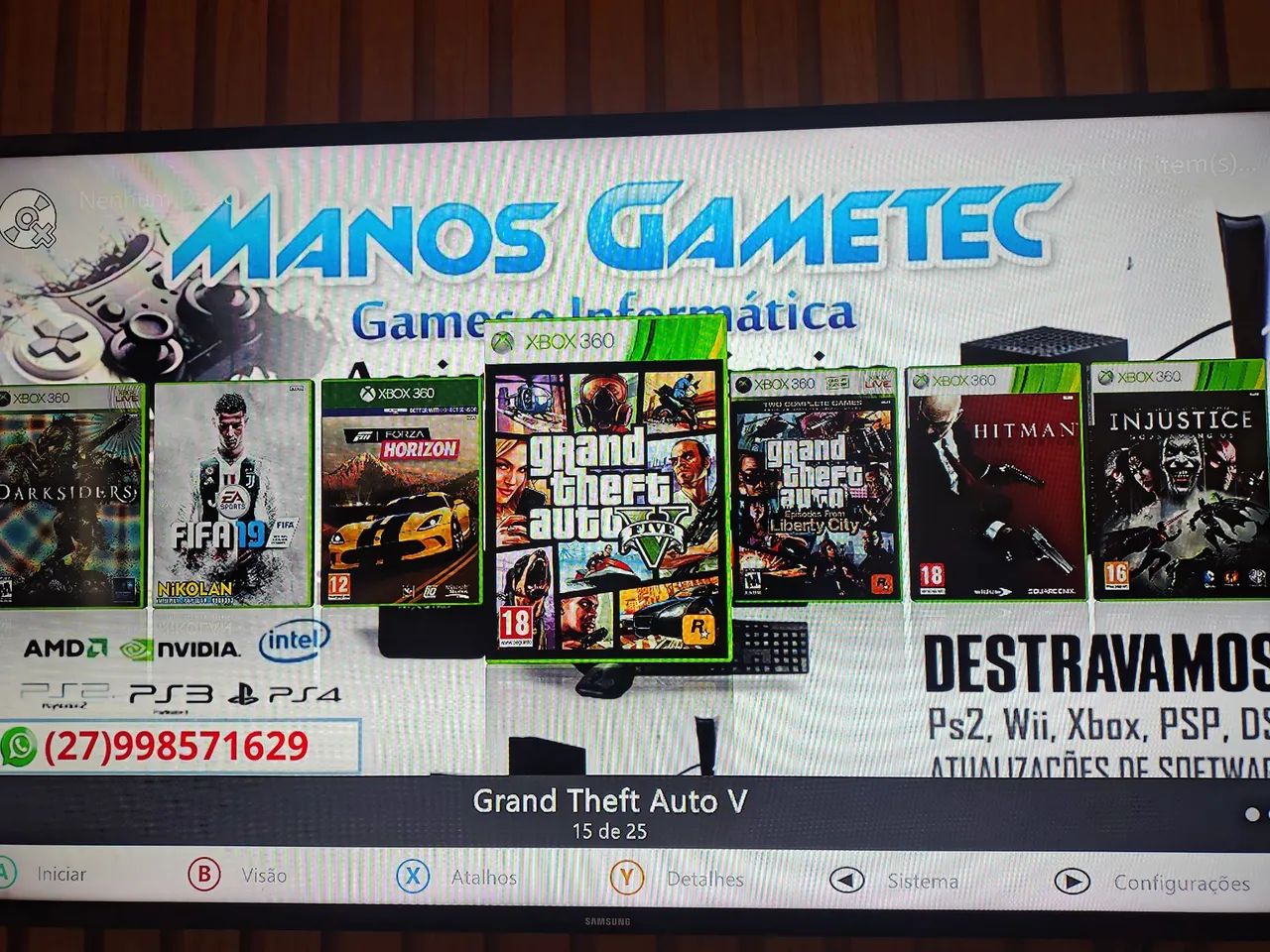 Xbox 360 Slim Desbloqueado  - Foto 4