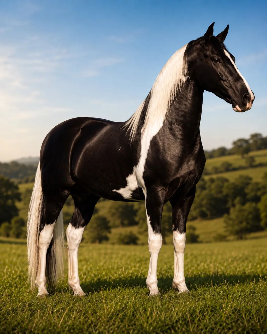 Cavalo Garanhão Pampa de preto Homozigoto