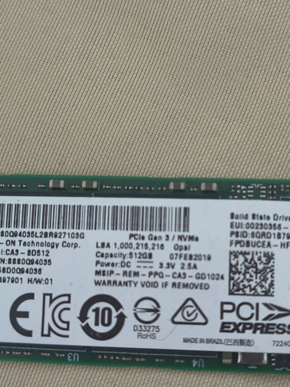 SDD Nvme 512gb Pcie Gen3 Saudável  - Foto 3