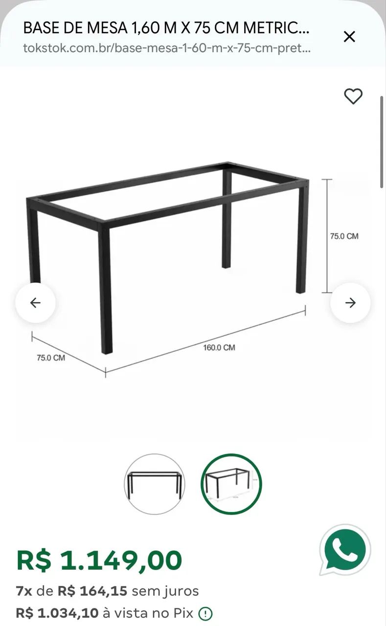 Mesa e Cadeiras Tok Stok - Foto 4