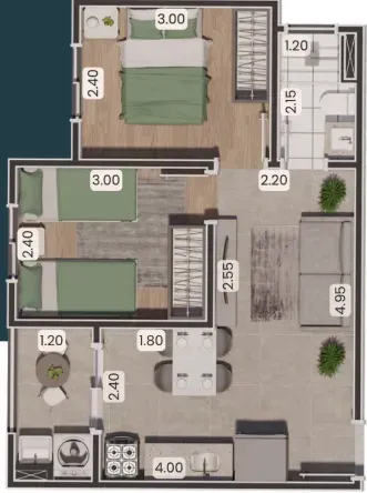 PLANTA 40m²