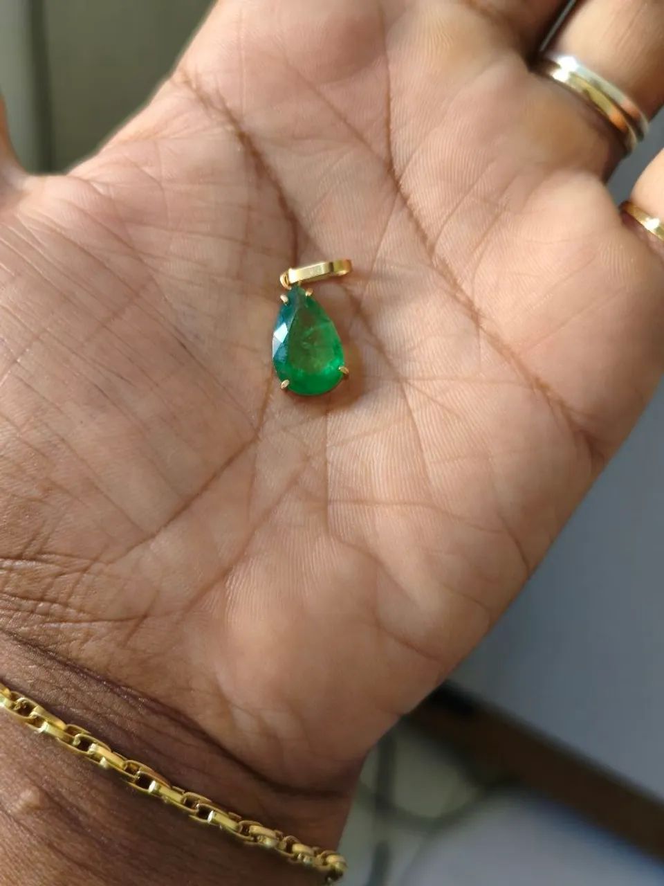 PINGENTE ESMERALDA OURO 18K  - Foto 2