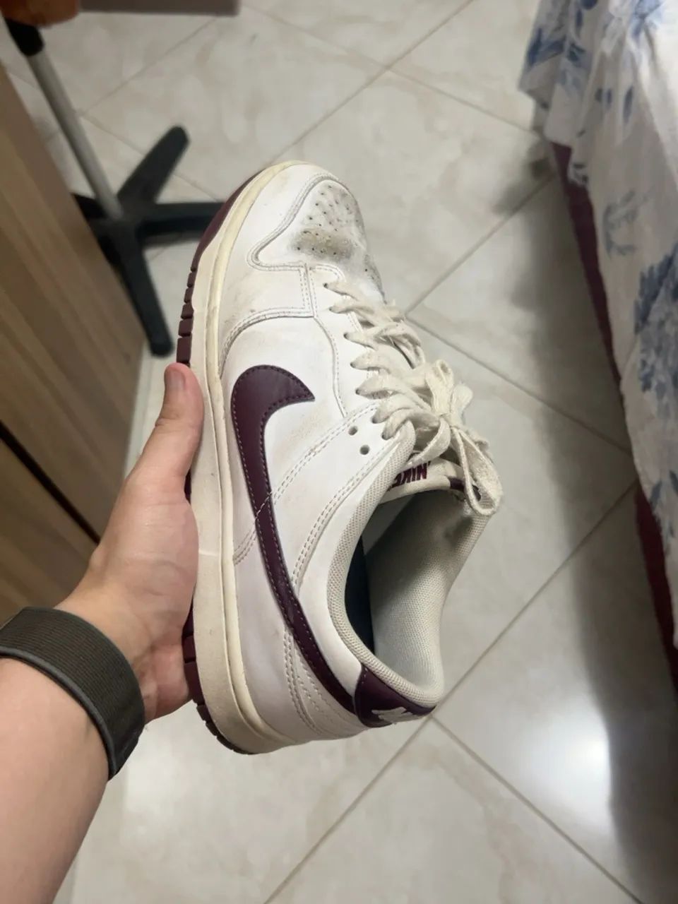 Nike Dunk Low Retro White/Night Maroon  - Foto 4